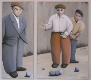 Petanque dyptich (not for sale)